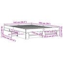 vidaXL sonoma tölgy színű szerelt fa ágykeret matrac nélkül 140x190 cm