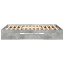 vidaXL betonszürke szerelt fa ágykeret 140x190 cm