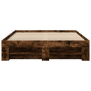 vidaXL füstös tölgy színű szerelt fa ágykeret matrac nélkül 140x190 cm