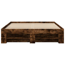 vidaXL füstös tölgy színű szerelt fa ágykeret matrac nélkül 120x190 cm