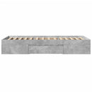vidaXL betonszürke szerelt fa ágykeret 90 x 190 cm