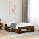 vidaXL füstös tölgy színű szerelt fa ágykeret matrac nélkül 90x190 cm