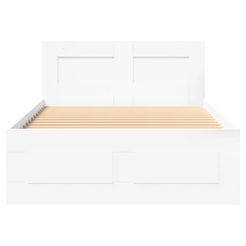 vidaXL fehér ágykeret fejtámlával matrac nélkül 100x200 cm