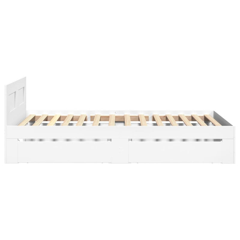 vidaXL fehér ágykeret fejtámlával matrac nélkül 100x200 cm