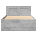 vidaXL betonszürke szövet ágykeret fejtámlával 75 x 190 cm