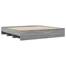 vidaXL sonoma tölgyszínű szerelt fa ágykeret 200 x 200 cm