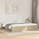 vidaXL sonoma tölgy színű szerelt fa ágykeret matrac nélkül 180x200 cm