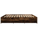 vidaXL füstös tölgy színű szerelt fa ágykeret matrac nélkül 180x200 cm