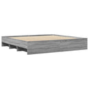 vidaXL szürke sonoma színű szerelt fa ágykeret matrac nélkül 180x200cm