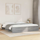 vidaXL szürke sonoma színű szerelt fa ágykeret matrac nélkül 180x200cm