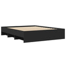 vidaXL fekete színű szerelt fa ágykeret matrac nélkül 160x200 cm