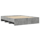 vidaXL betonszürke szerelt fa ágykeret matrac nélkül 160x200 cm