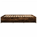 vidaXL füstös tölgy színű szerelt fa ágykeret matrac nélkül 160x200 cm