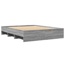 vidaXL szürke sonoma színű szerelt fa ágykeret matrac nélkül 160x200cm