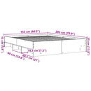 vidaXL sonoma tölgy színű szerelt fa ágykeret matrac nélkül 150x200 cm