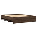 vidaXL barna tölgy színű szerelt fa ágykeret matrac nélkül 150x200 cm