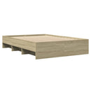 vidaXL sonoma tölgy színű szerelt fa ágykeret matrac nélkül 120x200 cm