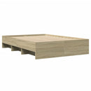 vidaXL sonoma tölgy színű szerelt fa ágykeret matrac nélkül 120x200 cm