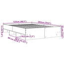 vidaXL sonoma tölgy színű szerelt fa ágykeret matrac nélkül 120x200 cm