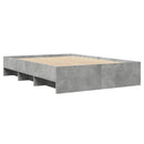 vidaXL betonszürke szerelt fa ágykeret 120 x 200 cm