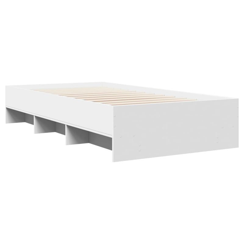 vidaXL fehér szerelt fa ágykeret 100 x 200 cm