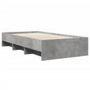 vidaXL betonszürke szerelt fa ágykeret 90 x 200 cm