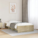 vidaXL sonoma tölgy színű szerelt fa ágykeret matrac nélkül 75x190 cm