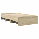 vidaXL sonoma tölgy színű szerelt fa ágykeret matrac nélkül 75x190 cm
