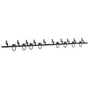vidaXL fekete acél tolóajtó fémszerelék készlet 366 cm