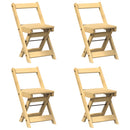 vidaXL Corona 5 részes összecsukható viaszbarna fenyő étkezőgarnitúra