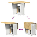 vidaXL Corona 5 részes összecsukható fehér fenyő étkezőgarnitúra