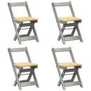 vidaXL Corona 5 részes összecsukható szürke fenyő étkezőgarnitúra