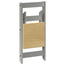 vidaXL Corona 5 részes összecsukható szürke fenyő étkezőgarnitúra