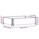 vidaXL fekete tömör fenyőfa raklapmagasító 80 x 60 cm