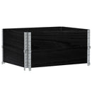 vidaXL 2 db fekete tömör fenyőfa raklapmagasító 80 x 60 cm