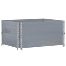 vidaXL 2 db szürke tömör fenyőfa raklapmagasító 80 x 60 cm