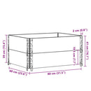 vidaXL 2 db szürke tömör fenyőfa raklapmagasító 80 x 60 cm