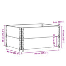 vidaXL 2 db barna tömör fenyőfa raklapmagasító 80 x 60 cm
