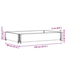 vidaXL fekete tömör fenyőfa raklapmagasító 120 x 80 cm