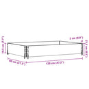 vidaXL barna tömör fenyőfa raklapmagasító 120 x 80 cm