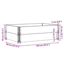 vidaXL 2 db tömör fenyőfa raklapmagasító 120 x 80 cm