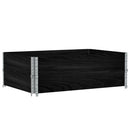 vidaXL 2 db fekete tömör fenyőfa raklapmagasító 120 x 80 cm