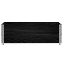 vidaXL 2 db fekete tömör fenyőfa raklapmagasító 120 x 80 cm