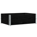 vidaXL 2 db fekete tömör fenyőfa raklapmagasító 120 x 80 cm