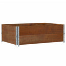 vidaXL 2 db barna tömör fenyőfa raklapmagasító 120 x 80 cm