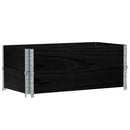 vidaXL 2 db fekete tömör fenyőfa raklapmagasító 100 x 50 cm