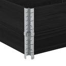 vidaXL 2 db fekete tömör fenyőfa raklapmagasító 150 x 50 cm