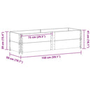 vidaXL 2 db fekete tömör fenyőfa raklapmagasító 150 x 50 cm