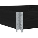 vidaXL fekete tömör fenyőfa raklapmagasító 150 x 100 cm