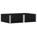 vidaXL 2 db fekete tömör fenyőfa raklapmagasító 150 x 100 cm